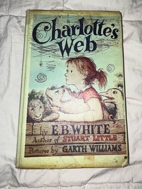 Charlotte's Web By E.B. White, 1952 Hardcover, *Heavily Worn*